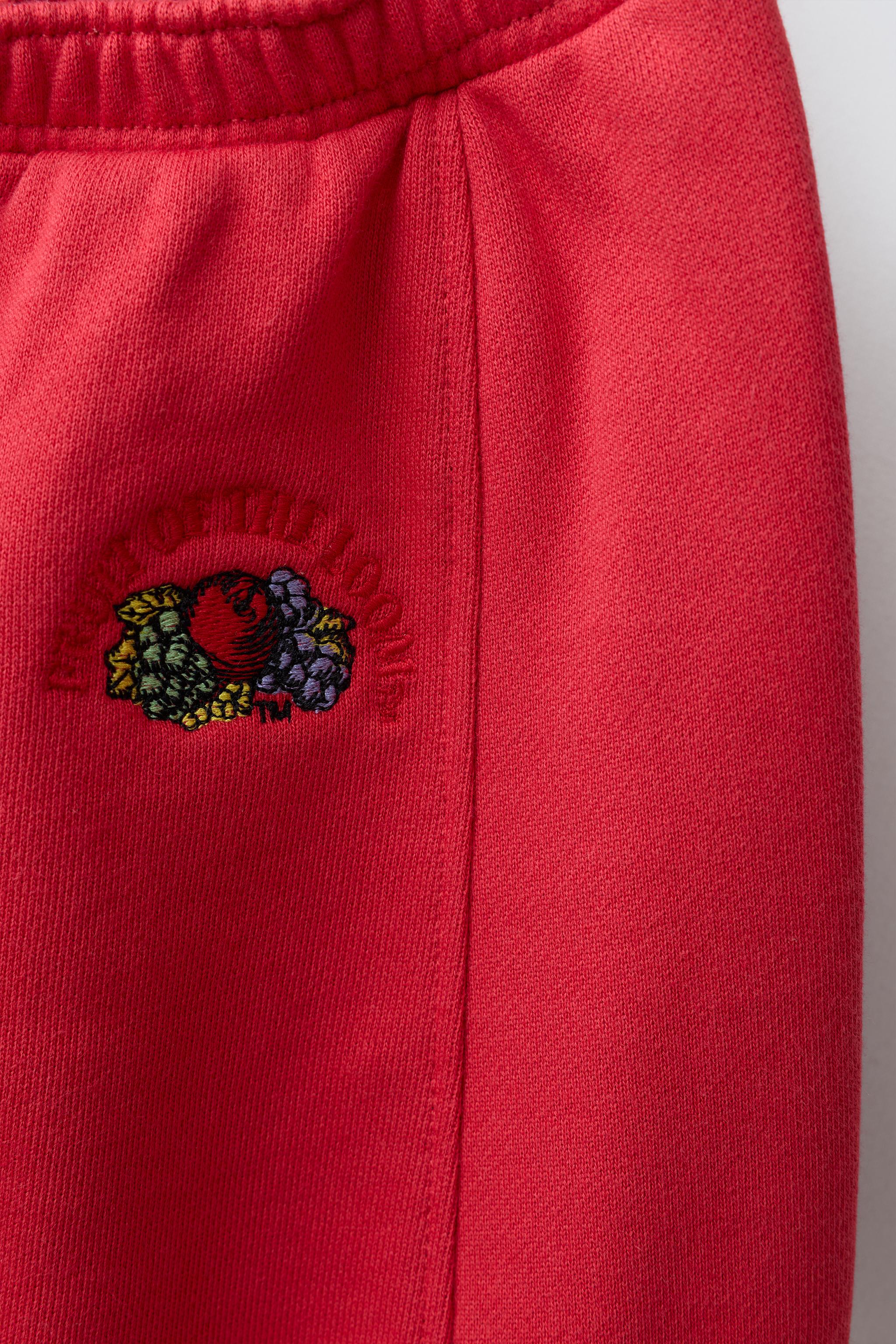 PANTALON EN MOLLETON BALLOON BRODÉ FRUIT OF THE LOOM™
